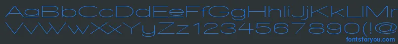 WalkwayUpperUltraexpand Font – Blue Fonts on Black Background