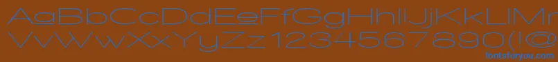 WalkwayUpperUltraexpand Font – Blue Fonts on Brown Background