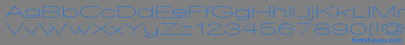 WalkwayUpperUltraexpand Font – Blue Fonts on Gray Background