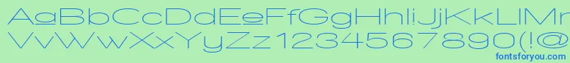 WalkwayUpperUltraexpand Font – Blue Fonts on Green Background