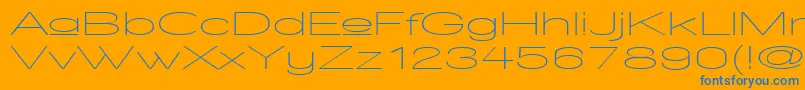 WalkwayUpperUltraexpand Font – Blue Fonts on Orange Background
