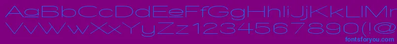 WalkwayUpperUltraexpand Font – Blue Fonts on Purple Background