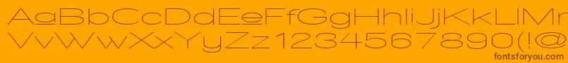WalkwayUpperUltraexpand Font – Brown Fonts on Orange Background
