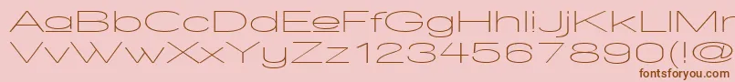 WalkwayUpperUltraexpand Font – Brown Fonts on Pink Background