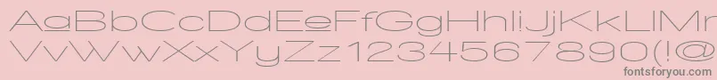 WalkwayUpperUltraexpand Font – Gray Fonts on Pink Background