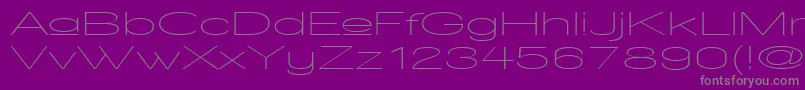 WalkwayUpperUltraexpand Font – Gray Fonts on Purple Background