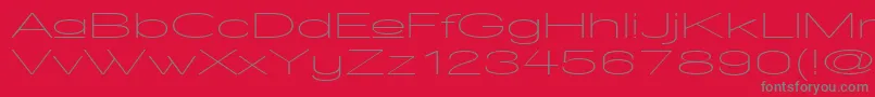 WalkwayUpperUltraexpand Font – Gray Fonts on Red Background