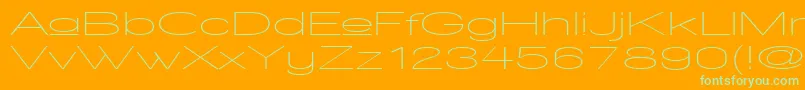 WalkwayUpperUltraexpand Font – Green Fonts on Orange Background