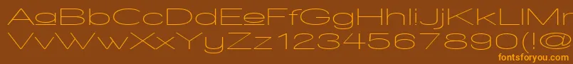 WalkwayUpperUltraexpand Font – Orange Fonts on Brown Background