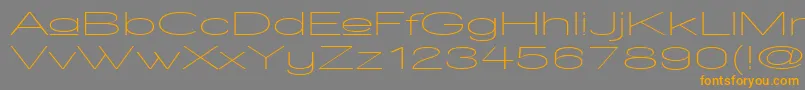 WalkwayUpperUltraexpand Font – Orange Fonts on Gray Background