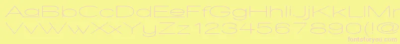 WalkwayUpperUltraexpand Font – Pink Fonts on Yellow Background