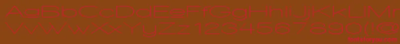 WalkwayUpperUltraexpand Font – Red Fonts on Brown Background