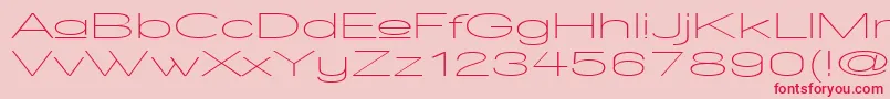 フォントWalkwayUpperUltraexpand – ピンクの背景に赤い文字