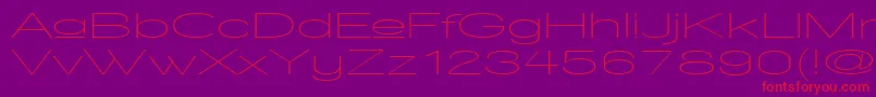 WalkwayUpperUltraexpand Font – Red Fonts on Purple Background