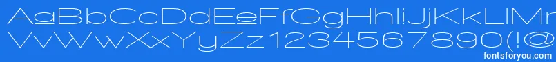WalkwayUpperUltraexpand Font – White Fonts on Blue Background
