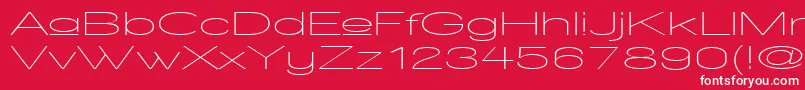 WalkwayUpperUltraexpand Font – White Fonts on Red Background