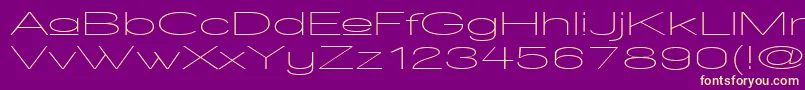 WalkwayUpperUltraexpand Font – Yellow Fonts on Purple Background