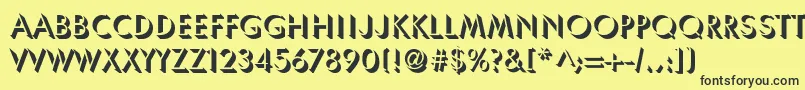 Umbra Font – Black Fonts on Yellow Background