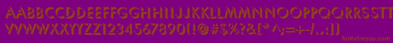 Umbra-Schriftart – Braune Schriften auf violettem Hintergrund
