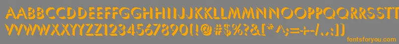 Umbra-Schriftart – Orangefarbene Schriften auf grauem Hintergrund