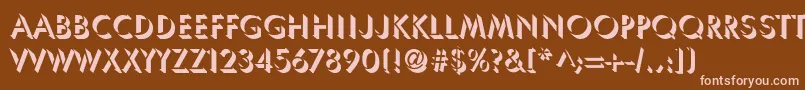 Umbra Font – Pink Fonts on Brown Background
