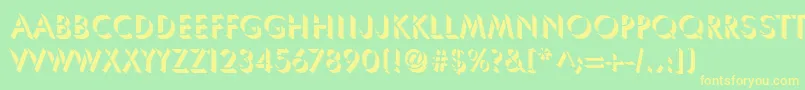 Umbra Font – Yellow Fonts on Green Background
