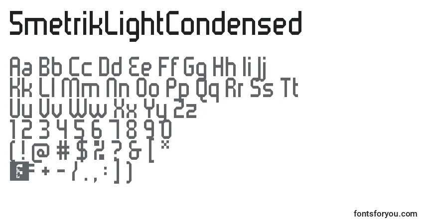 Шрифт 5metrikLightCondensed – алфавит, цифры, специальные символы