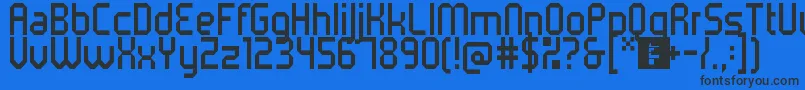 5metrikLightCondensed Font – Black Fonts on Blue Background