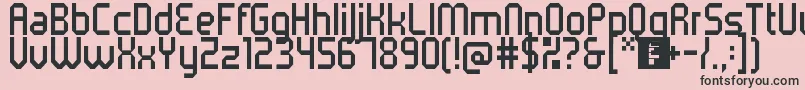 5metrikLightCondensed Font – Black Fonts on Pink Background