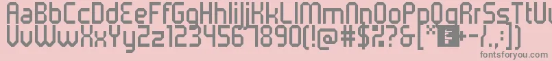 5metrikLightCondensed Font – Gray Fonts on Pink Background