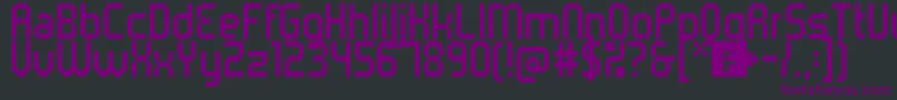 5metrikLightCondensed Font – Purple Fonts on Black Background