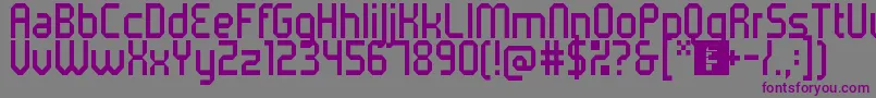 5metrikLightCondensed Font – Purple Fonts on Gray Background