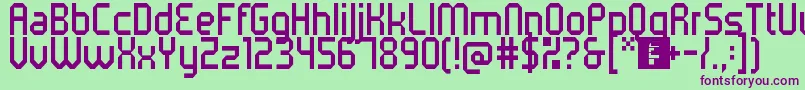 Шрифт 5metrikLightCondensed – фиолетовые шрифты на зелёном фоне