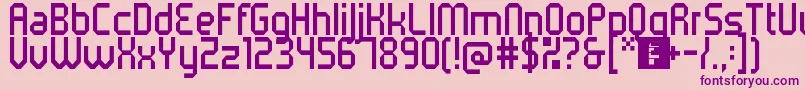 5metrikLightCondensed Font – Purple Fonts on Pink Background