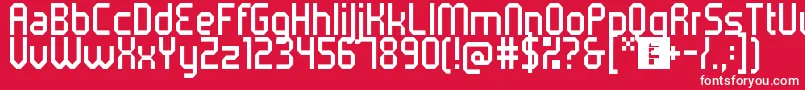 5metrikLightCondensed Font – White Fonts on Red Background