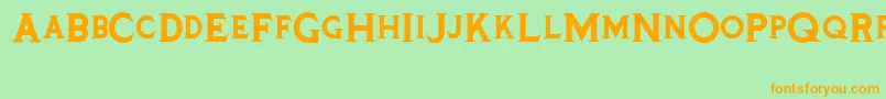 Tinplatetitlingblack Font – Orange Fonts on Green Background