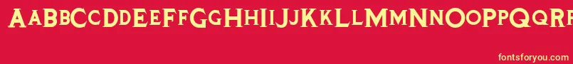 Шрифт Tinplatetitlingblack – жёлтые шрифты на красном фоне
