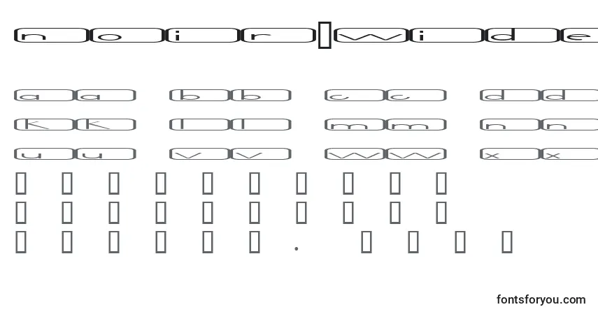 Noir2Wide-fontti – aakkoset, numerot, erikoismerkit