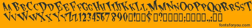 Spunk Font – Black Fonts on Orange Background