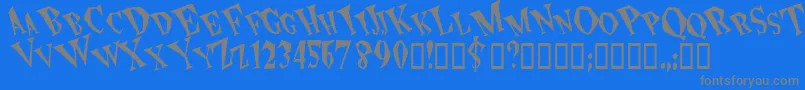 Fonte Spunk – fontes cinzas em um fundo azul