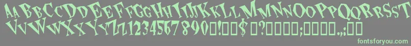 Fonte Spunk – fontes verdes em um fundo cinza
