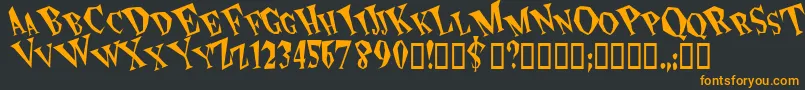 Spunk Font – Orange Fonts on Black Background