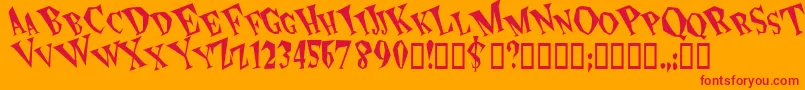 Spunk Font – Red Fonts on Orange Background
