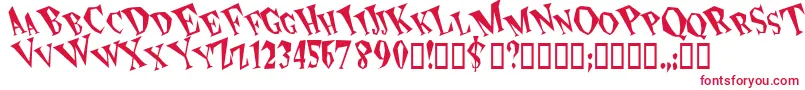 Fonte Spunk – fontes vermelhas em um fundo branco