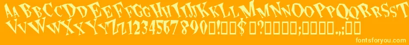 Spunk Font – Yellow Fonts on Orange Background