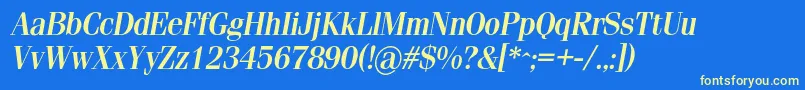 Simeizlight ffy Font – Yellow Fonts on Blue Background