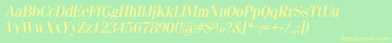 Simeizlight ffy Font – Yellow Fonts on Green Background