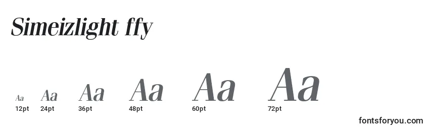 Simeizlight ffy Font Sizes