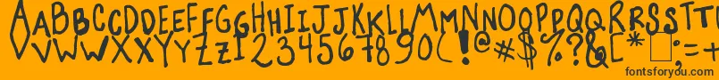 フォントSuzanna – 黒い文字のオレンジの背景