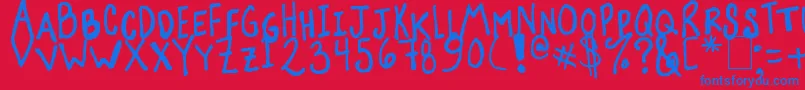 More about Suzanna Font Suzanna Font – Blue Fonts on Red Background
